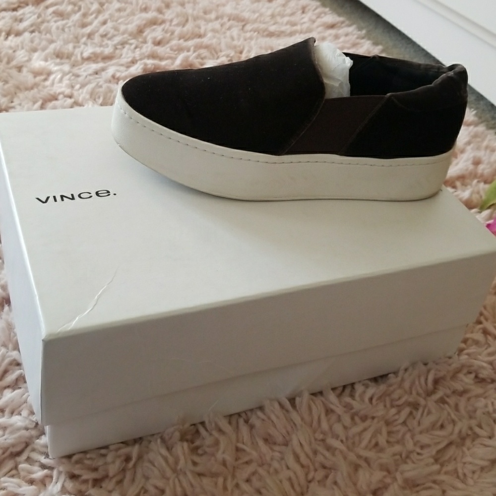 vince brown suede shoes